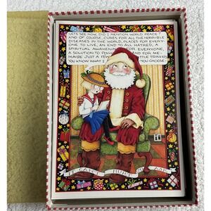Vtg 1992 Mary Engelbreit Christmas Cards "It Can't Hurt To Ask" 14 Cards/Envelop